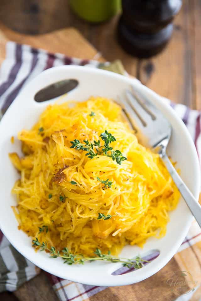 So very easy to make and so deliciously tasty, Oven Baked Spaghetti Squash might very well become your favorite pasta replacement! 