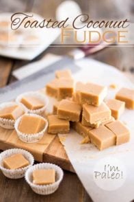 Paleo Toasted Coconut Fudge | thehealthyfoodie.com