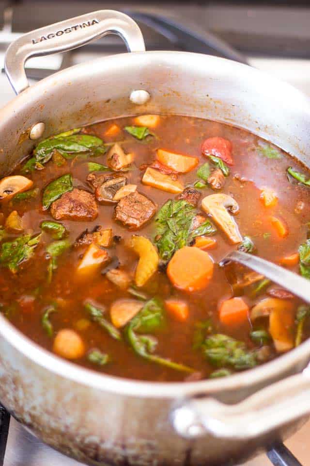 Beef and Vegetable Soup | thehealthyfoodie.com