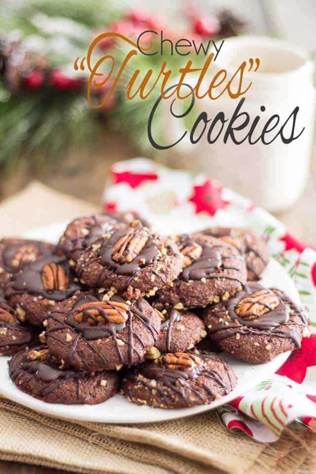 Chewy Turtles Cookies | thehealthyfoodie.com