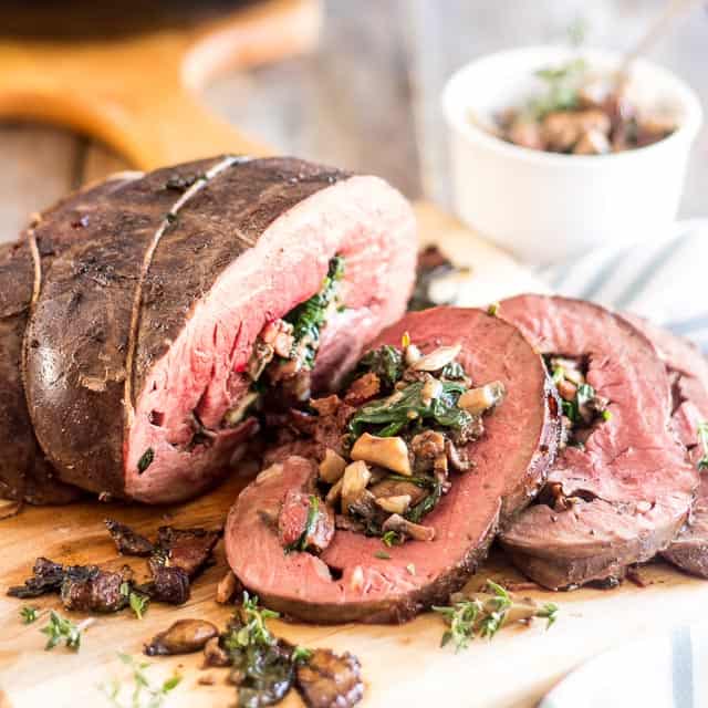 and Spinach Stuffed Beef Heart • Foodie