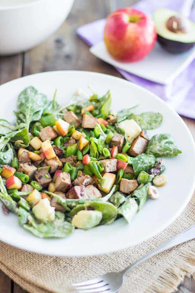 Warm Lamb and Apple Salad | thehealthyfoodie.com