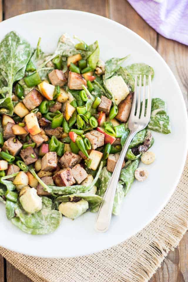 Warm Lamb and Apple Salad | thehealthyfoodie.com