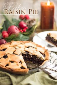 This Paleo Raisin Pie is probably the best raisin pie I've ever eaten. The addition of walnuts, molasses and a splash of rum simply takes it over the top.