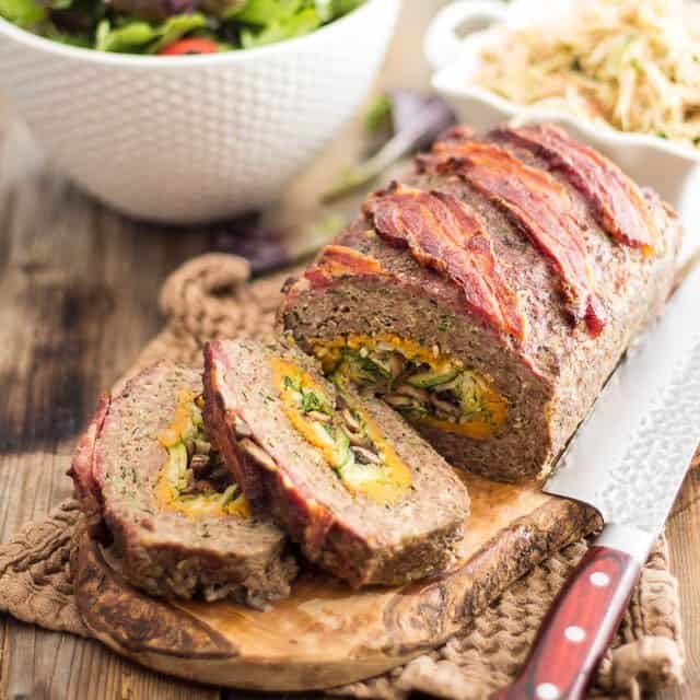 Rolled Meatloaf - Stuffed with Sweet Potatoes, Mushrooms and Brussels ...