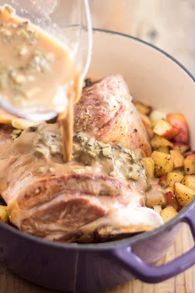 Spiced Apple Braised Lamb Shanks | thehealthyfoodie.com