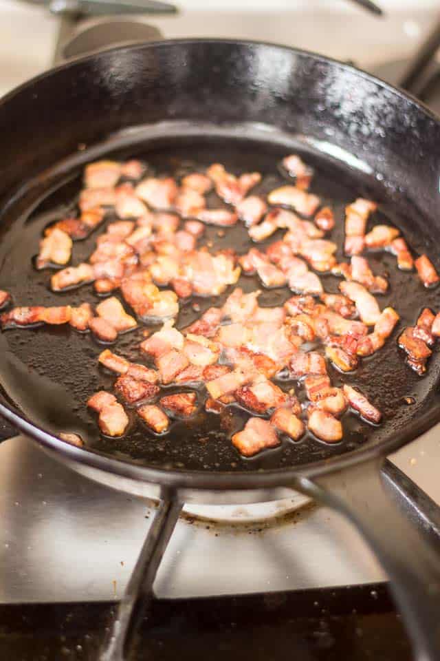 Smoked Bacon Cauliflower Rostis | thehealthyfoodie.com