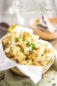 Oven Roasted Cauliflower is so deliciously zesty, smokey, nutty and buttery, it'll turn even the most picky veggie eaters into real cauliflower fans.