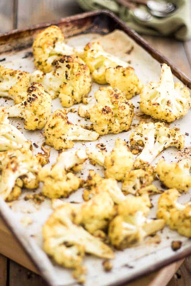 Oven Roasted Cauliflower | thehealthyfoodie.com