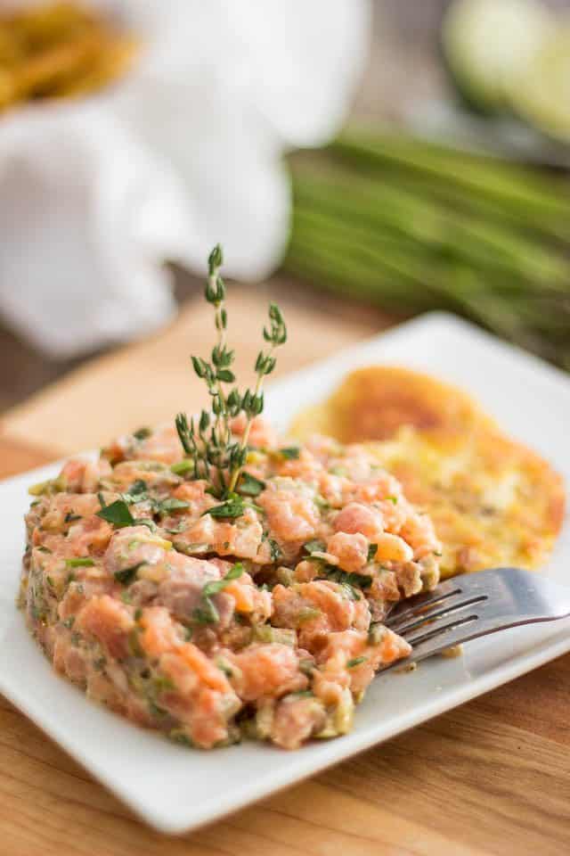 Two-Salmon Tartare | thehealthyfoodie.com