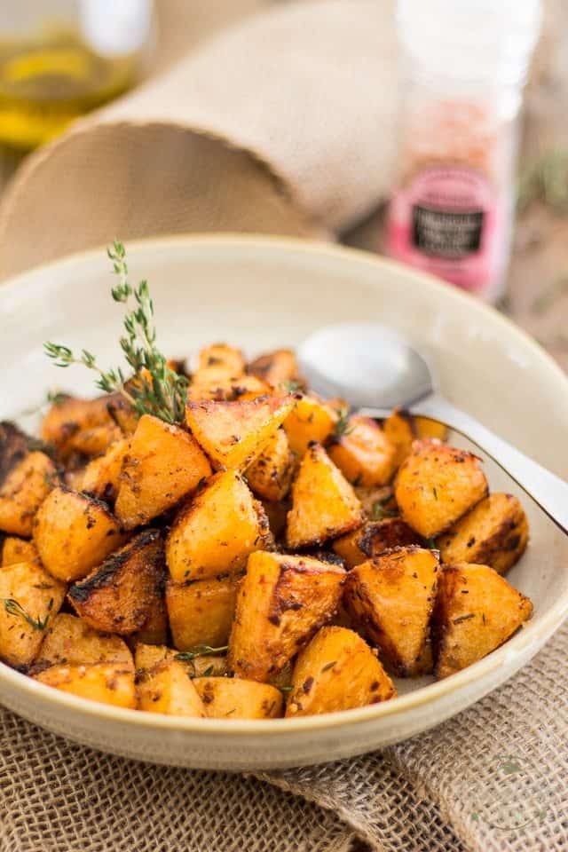 Greek Style Oven Roasted Rutabaga | TheHealthyFoodie.com