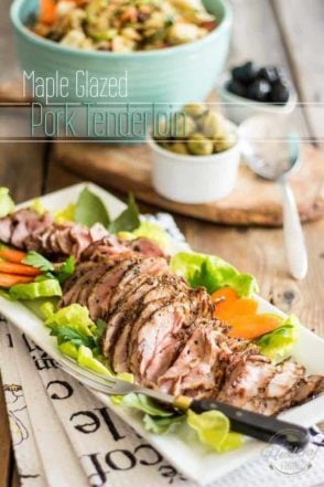 This simple Maple Glazed Pork Tenderloin makes for a delicious and healthy replacement for deli meat. Perfect for your next potluck dinner party!