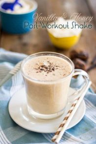 Vanilla Honey Post-Workout Shake | thehealthyfoodie.com