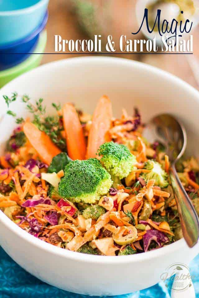 Magic Broccoli and Carrot Salad | thehealthyfoodie.com