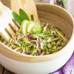 Brussels Sprouts and Anjou Pear Salad | thehealthyfoodie.com