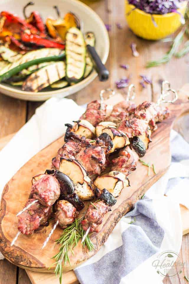 Lamb Kabobs with Apples and Dates | thehealthyfoodie.com