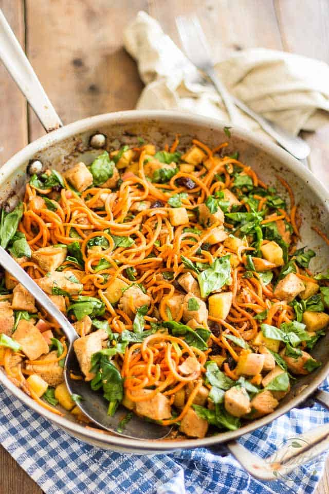 Sweet Potato Chicken Hash | thehealthyfoodie.com