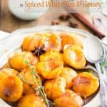 Served over vanilla ice cream, or even on their own, these Poached Apricots with Spiced White Tea and Honey Glaze are the perfect refreshing summer dessert.