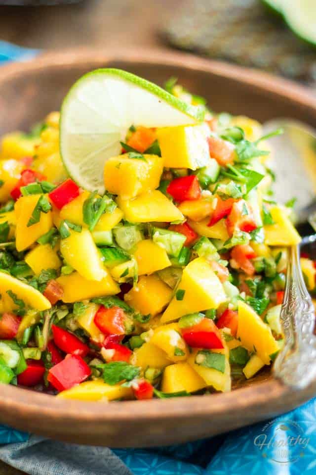 Spicy Mango Salsa | thehealthyfoodie.com