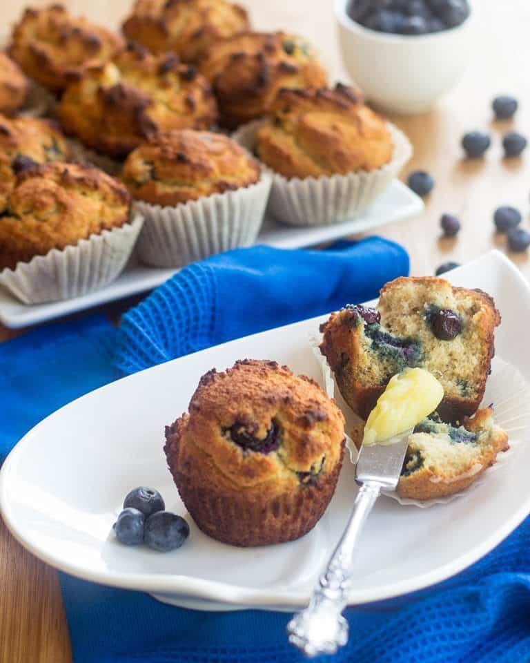 Blueberry Muffins Paleo Home Cooking | thehealthyfoodie.com
