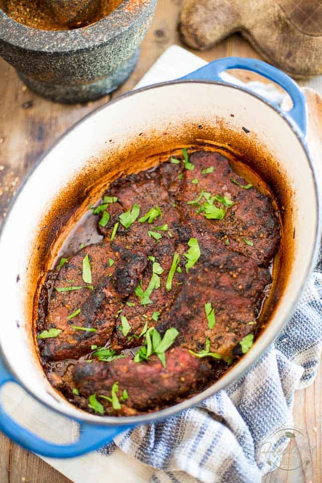 Braised Sirloin Steaks | thehealthyfoodie.com