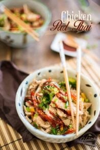 Chicken Pad Thai is super quick and easy to make at home, just as delicious and you get to control precisely what goes into it, so you can keep it healthy!