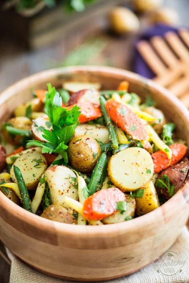 Garden Potato Salad | thehealthyfoodie.com