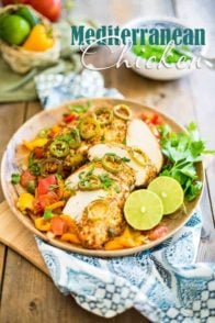 This Easy Mediterranean Chicken tastes just like you're on a dream vacation... except you won't have to leave the comfort of your home to enjoy it!