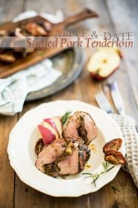 This Apple and Date Stuffed Pork Tenderloin is so deliciously sweet and tasty, I almost think of it as meat candy!