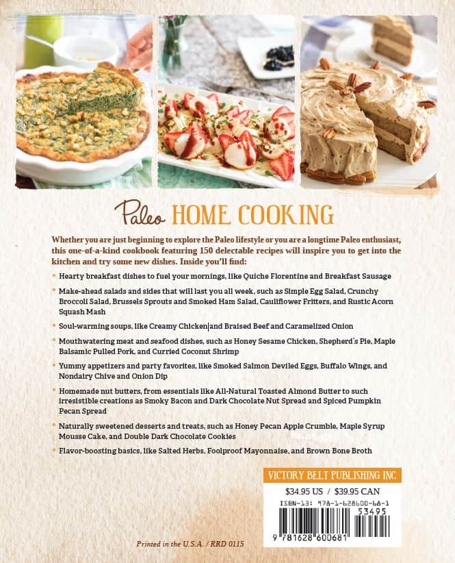 Paleo Home Cooking Back Cover | thehealthyfoodie.com