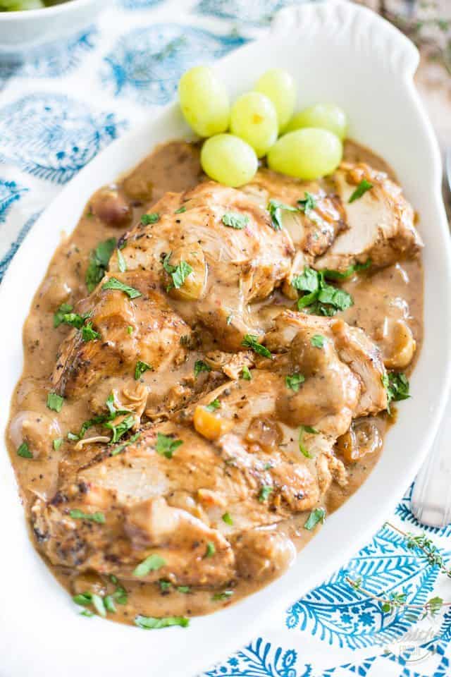 Grapes Buttermilk Chicken | thehealthyfoodie.com
