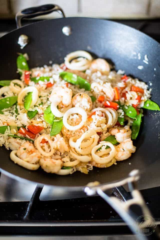 Simple Seafood Rice | thehealthyfoodie.com