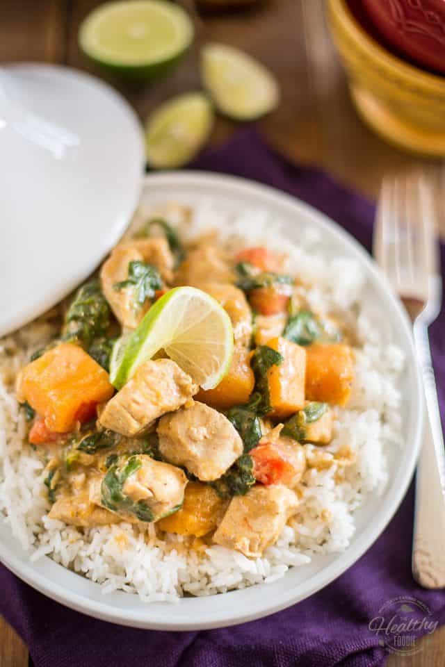 Butternut Squash Chicken Curry | thehealthyfoodie.com