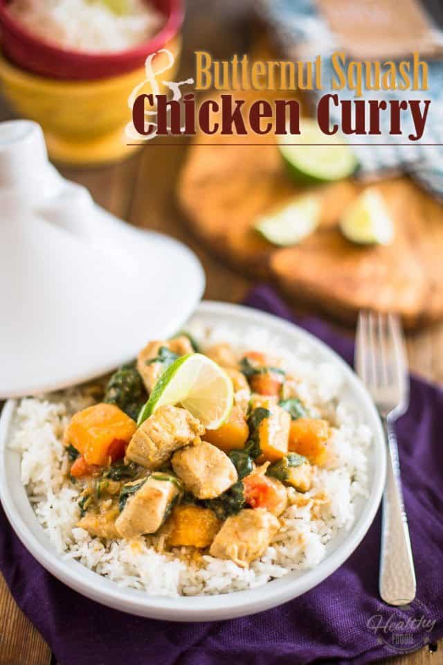 Butternut Squash Chicken Curry | thehealthyfoodie.com