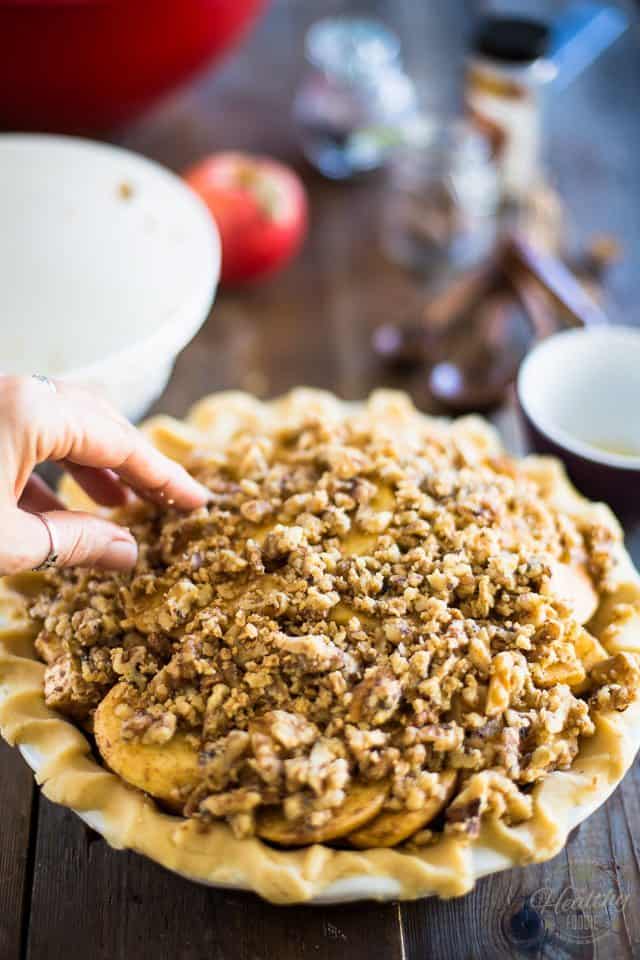 Maple Walnut Sharp Cheddar Apple Pie | thehealthyfoodie.com