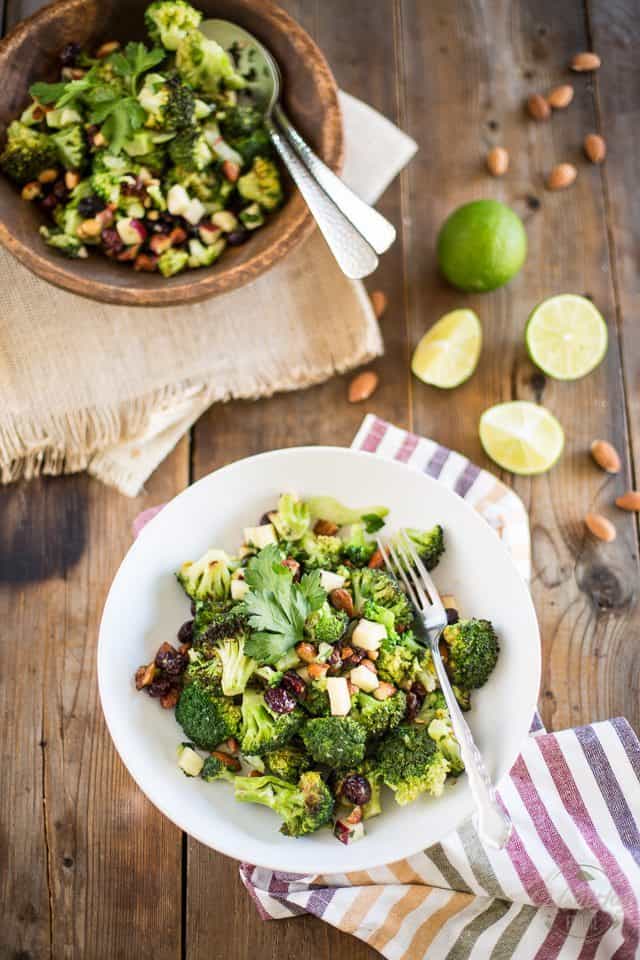 Oven Roasted Broccoli Salad | thehealthyfoodie.com