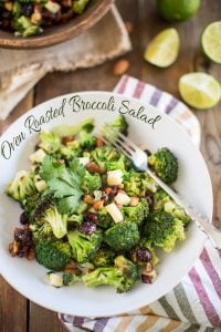 With loads of toasted almonds, dried cranberries and a tangy lemony dressing, this Oven Roasted Broccoli Salad is like pure candy in the form of broccoli. 