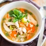 Chicken Rice Soup | thehealthyfoodie.com