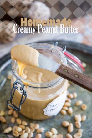 Homemade Creamy Peanut Butter is so easy to make and tastes so much better than the store-bought stuff. Once you've made your own, you'll never go back!
