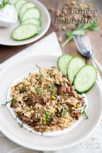 Lebanese Lamb Rice | thehealthyfoodie.com