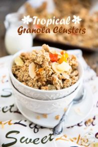 Packed with wholesome goodness, big granola clusters, loads of dried tropical fruits and roasted cashews, this cereal is a veritable bowl of sunshine!