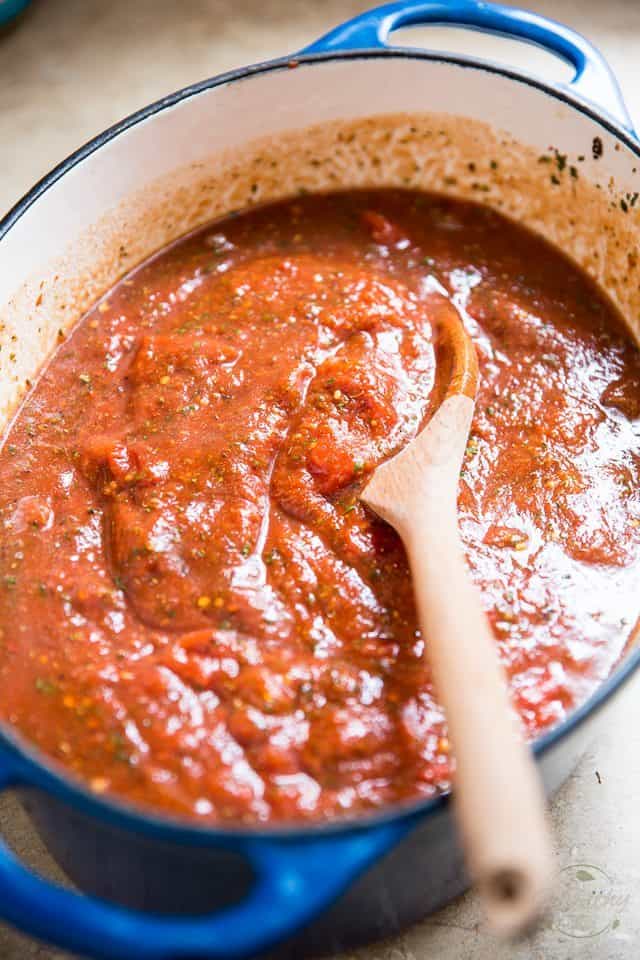 Braised Pork Tomato Rotini Casserole | thehealthyfoodie.com
