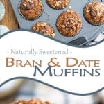 Naturally sweetened bran and date muffins that not only taste good, but is also good for you. It's dense, substantial in texture, hearty and nourishing!