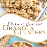 This Peanut Butter Granola is an avalanche of roasted peanuts and rolled oats all glued up together into big, crunchy clusters of sweet and salty goodness.