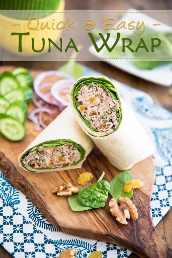 My go-to Tuna Wrap • The Healthy Foodie