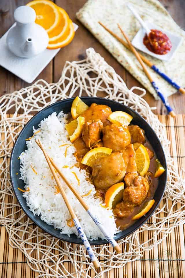 Asian Orange Glazed Chicken | thehealthyfoodie.com