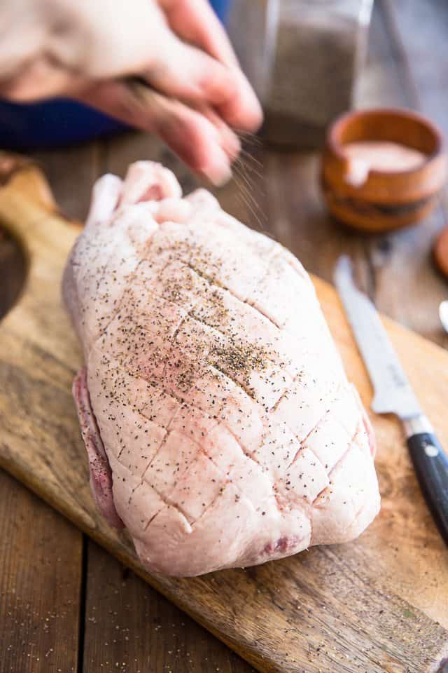 Dutch Oven Roasted Duck | thehealthyfoodie.com