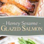 Honey Sesame Glazed Salmon | thehealthyfoodie.com
