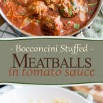 These Bocconcini Stuffed Meatballs in Tomato Sauce may look totally decadent, but they may very well surprise you with how healthy they actually are!