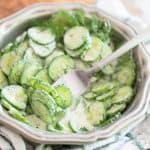 Creamy Dill Cucumber Salad | thehealthyfoodie.com